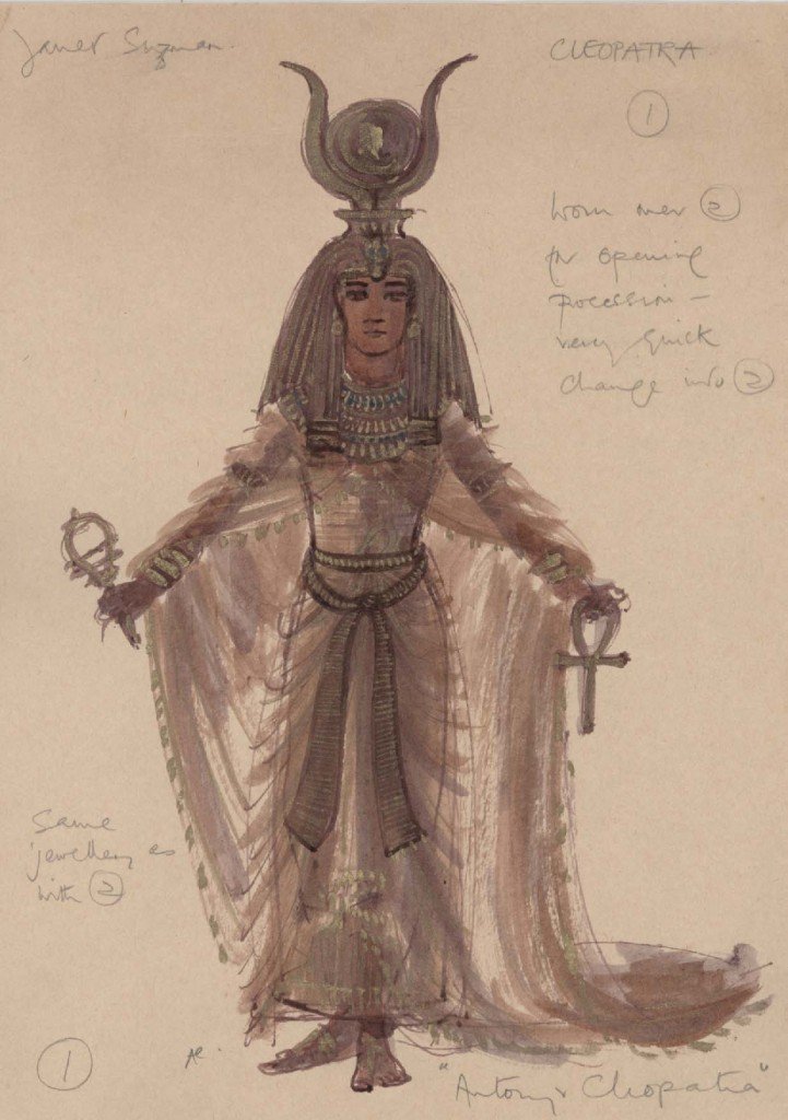 One of Ann Curtis's designs for Cleopatra, 1972