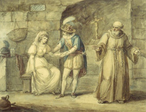 Watercolour by Henry William Bunbury for Thomas Macklin's Poet's Gallery