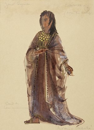 Costume design for ‘Cleopatra’, 1972, by Ann Curtis