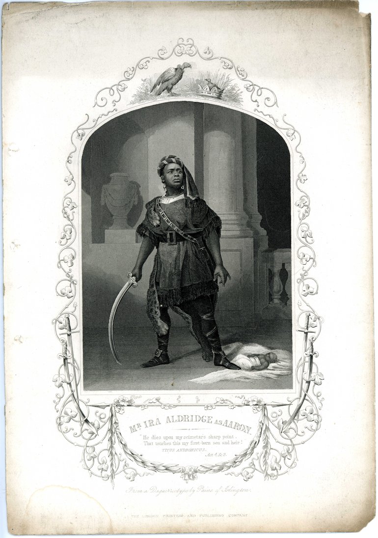Ira Aldridge as Aaron in Titus Andronicus, 1852