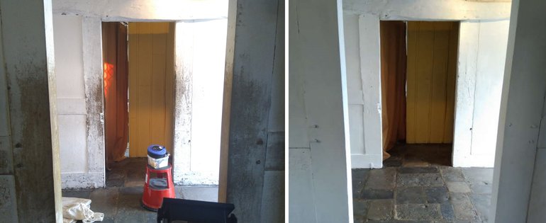 Before and after cross passage