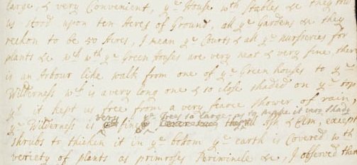 Cassandra Willoughby's travel journal extract