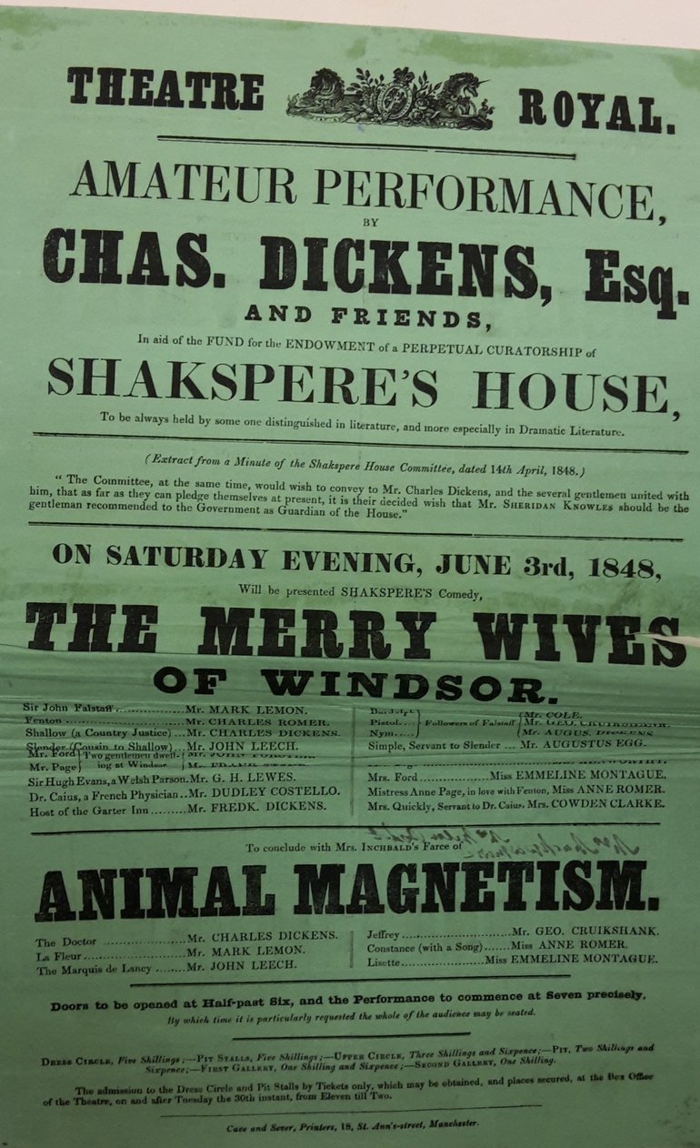 Charles Dickens playbill