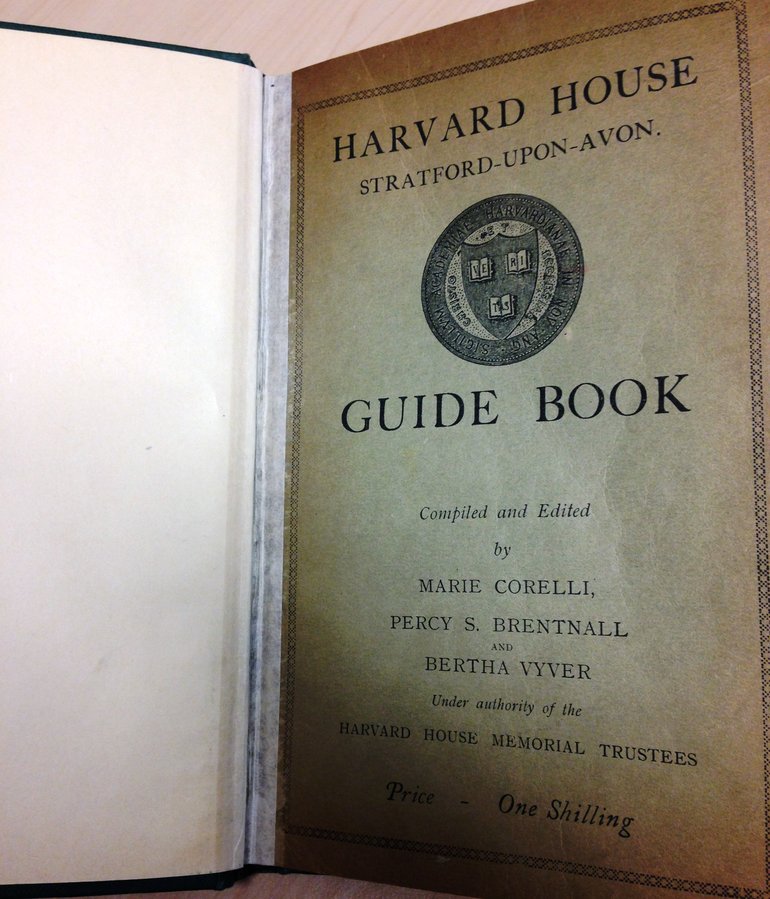 ‘One shilling’ – Harvard House guidebook by Marie Corelli [87.32 COR]