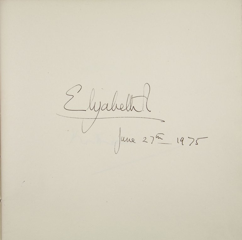Image 8 - SBT_visitor's book_Signature of Queen Elizabeth_1975.jpg