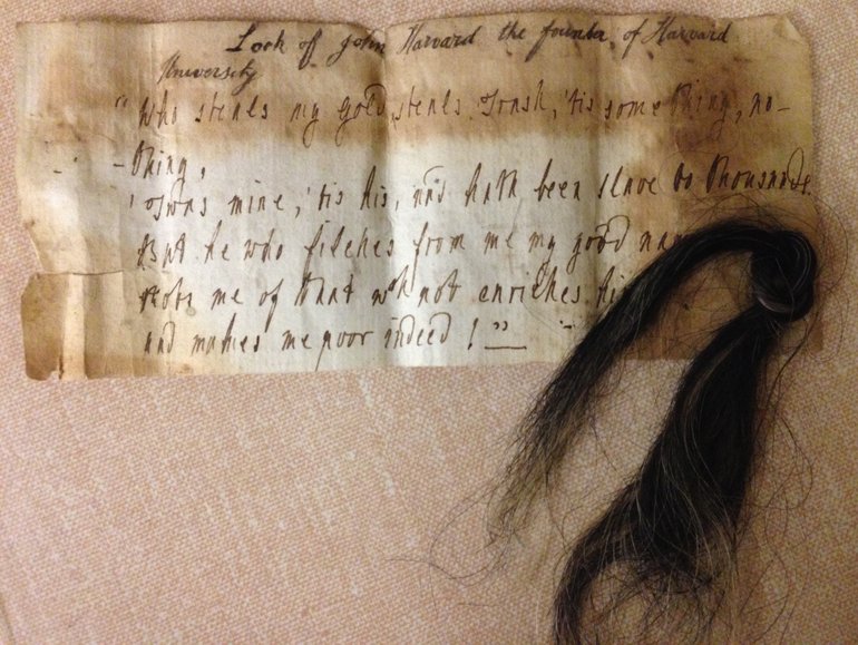 Lock of John Harvard’s hair? [SBT1971-12/1.7]