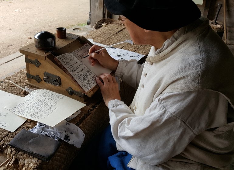 Master Charles hard at work