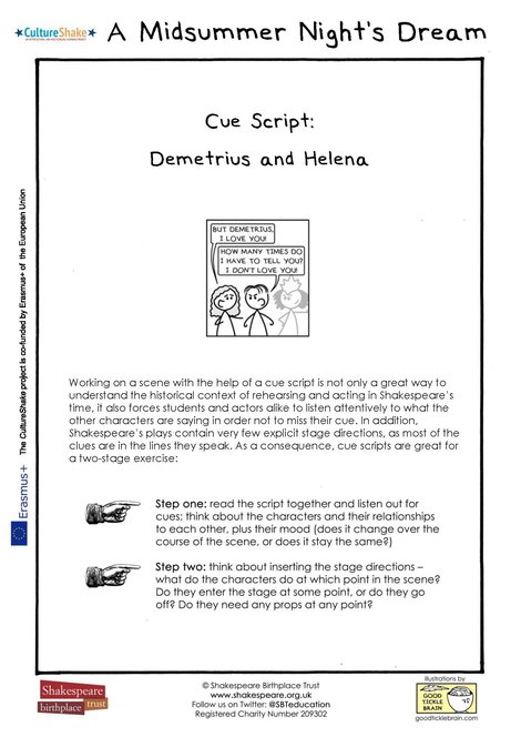 MSND Cue Script Helena and Demetrius thumbnail