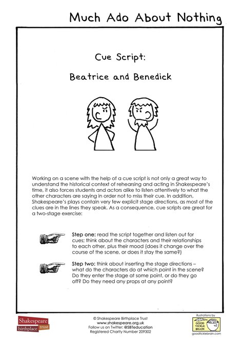 Cue Script Much Ado About Nothing: Beatrice and Benedick