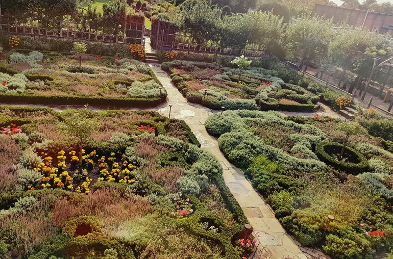 New Place, Knot Garden as viewed from the terrace