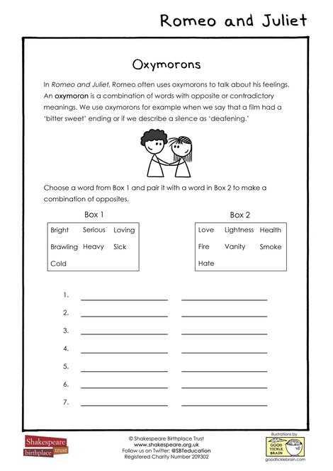 Oxymorons in Romeo and Juliet JPG