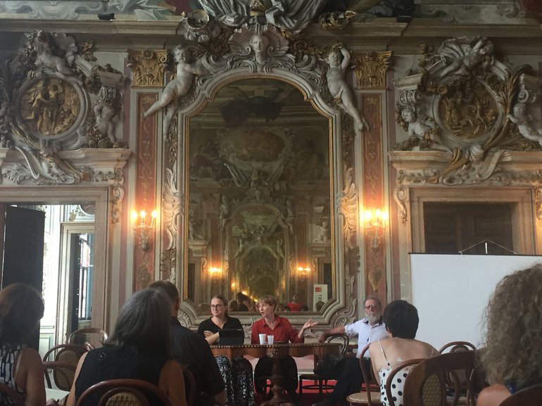 panel photo, Shakespeare conference in Venice