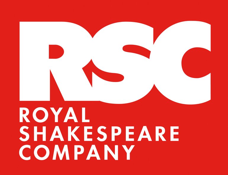 Logo image for the Royal Shakespeare Company with a red background and white text
