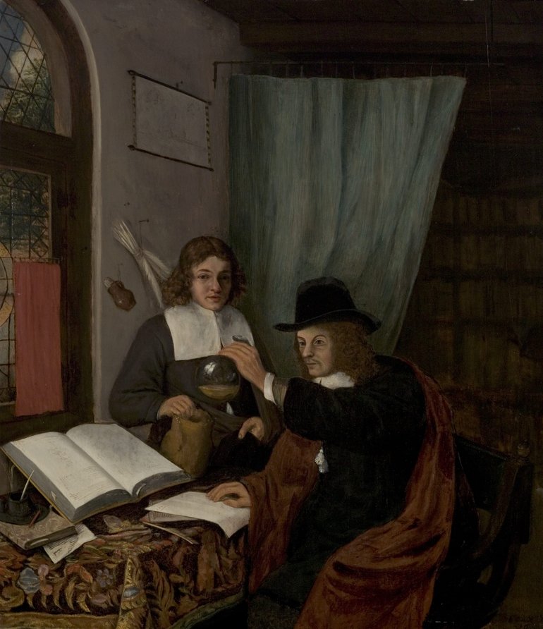 A Doctor Casting the Water, Osias Dyck, 1660s