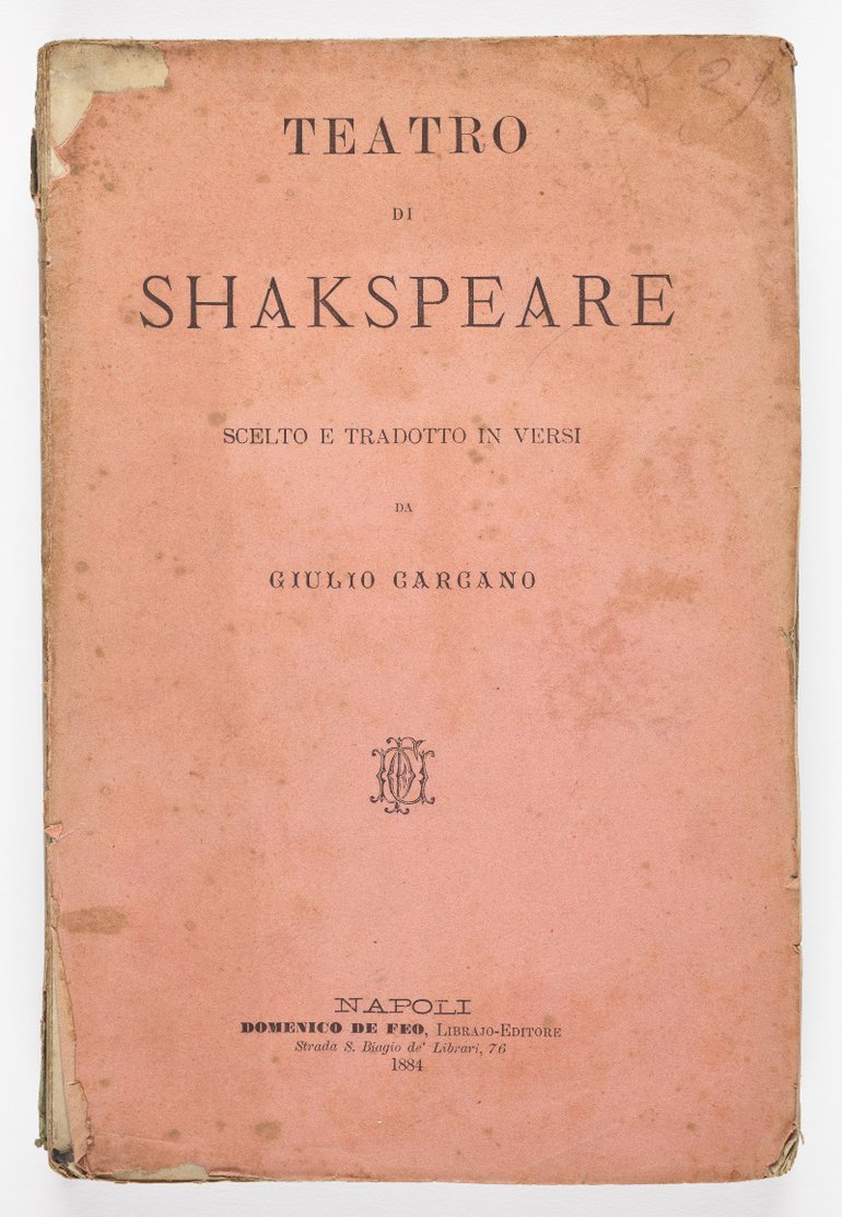 Teatro di Shakespeare, 1860, cover