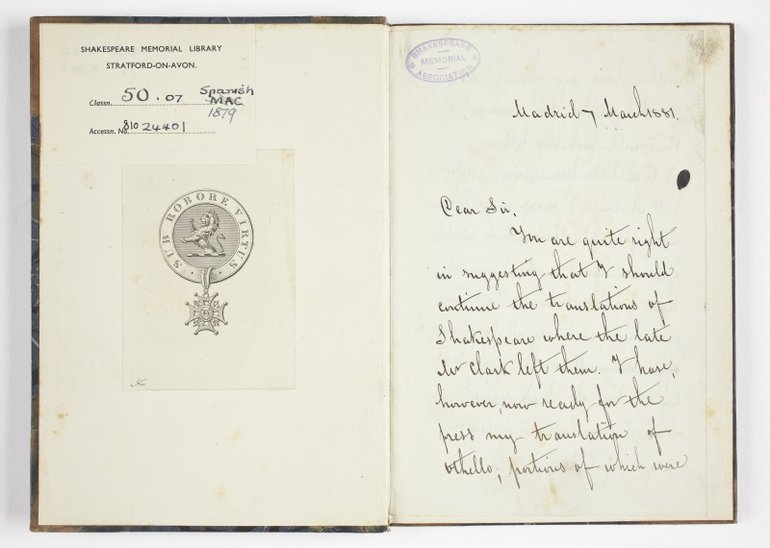 Spanish Hamlet (1879) letter