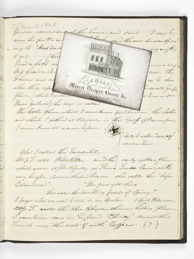 Jane Thompson's Diary 26 March 1840