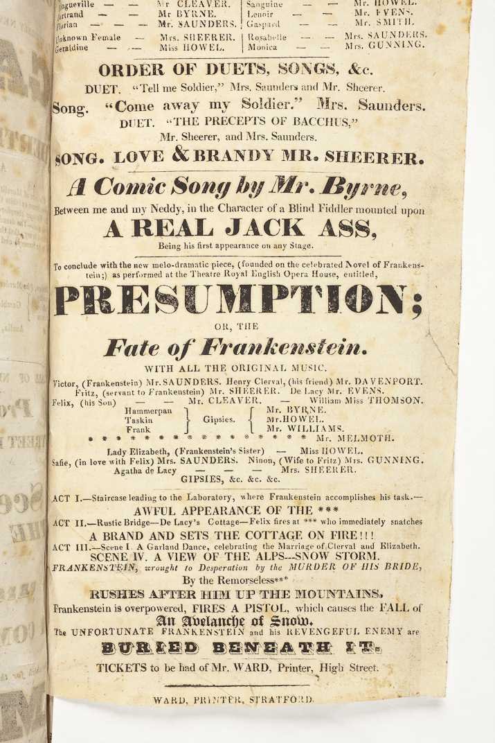 ER1/47/38 Hunt papers Frankenstein detail