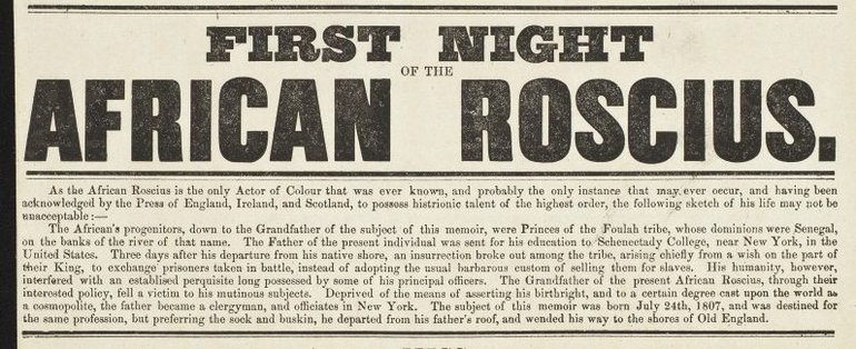 Detail from Othello playbill, 1846