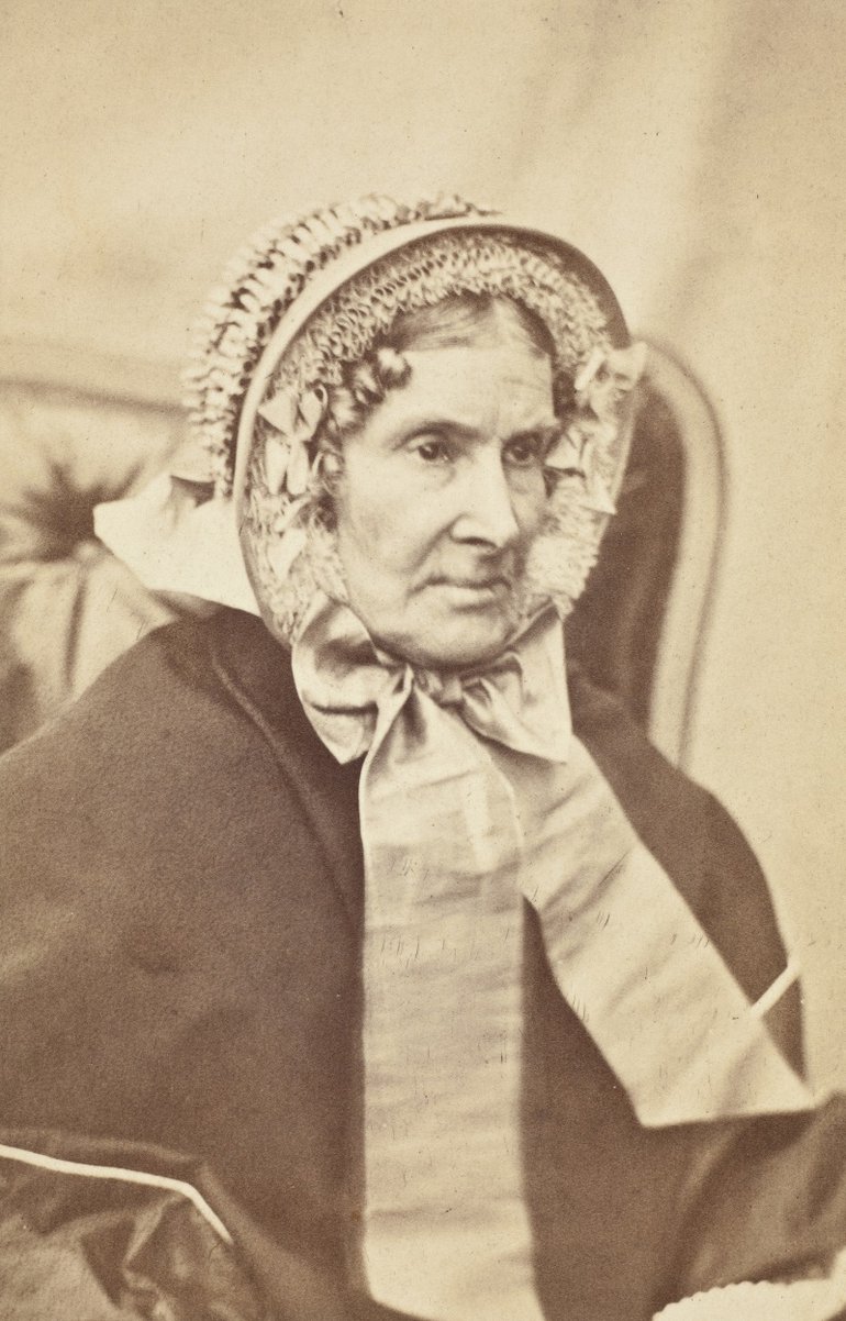 Anne Wheler, sepia portrait, 1865