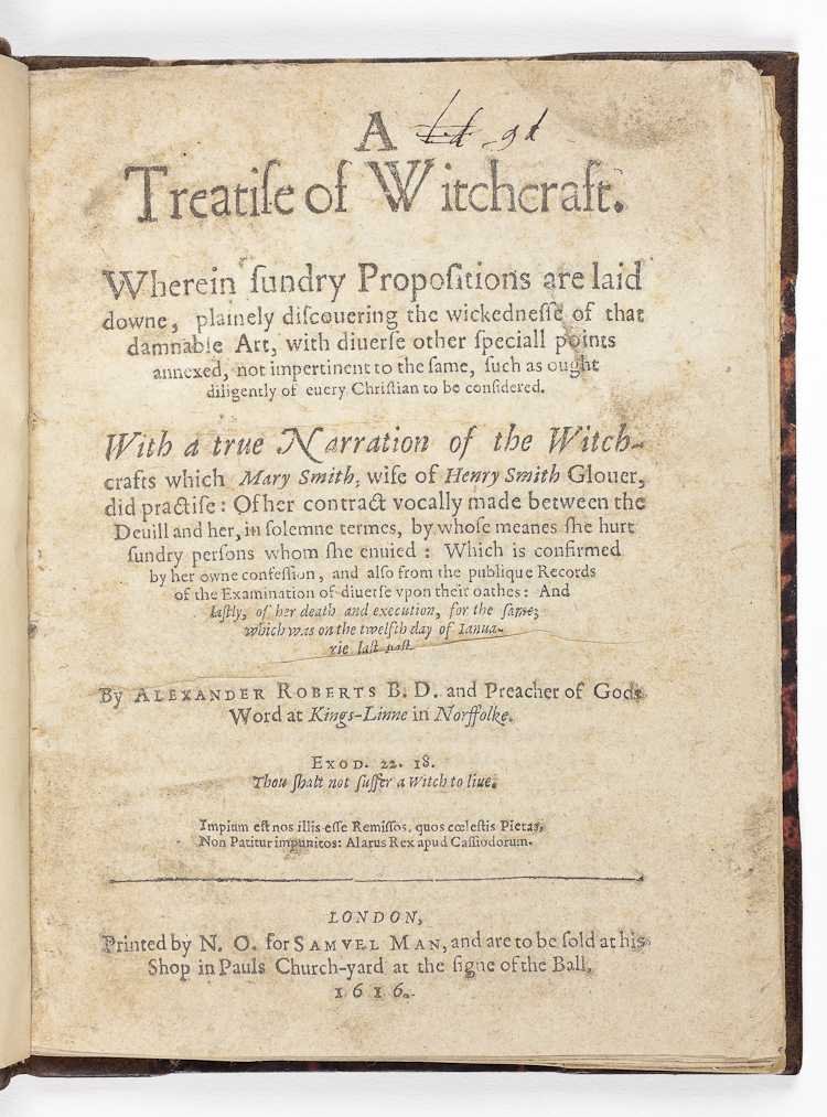 Treatise on witchcraft title page