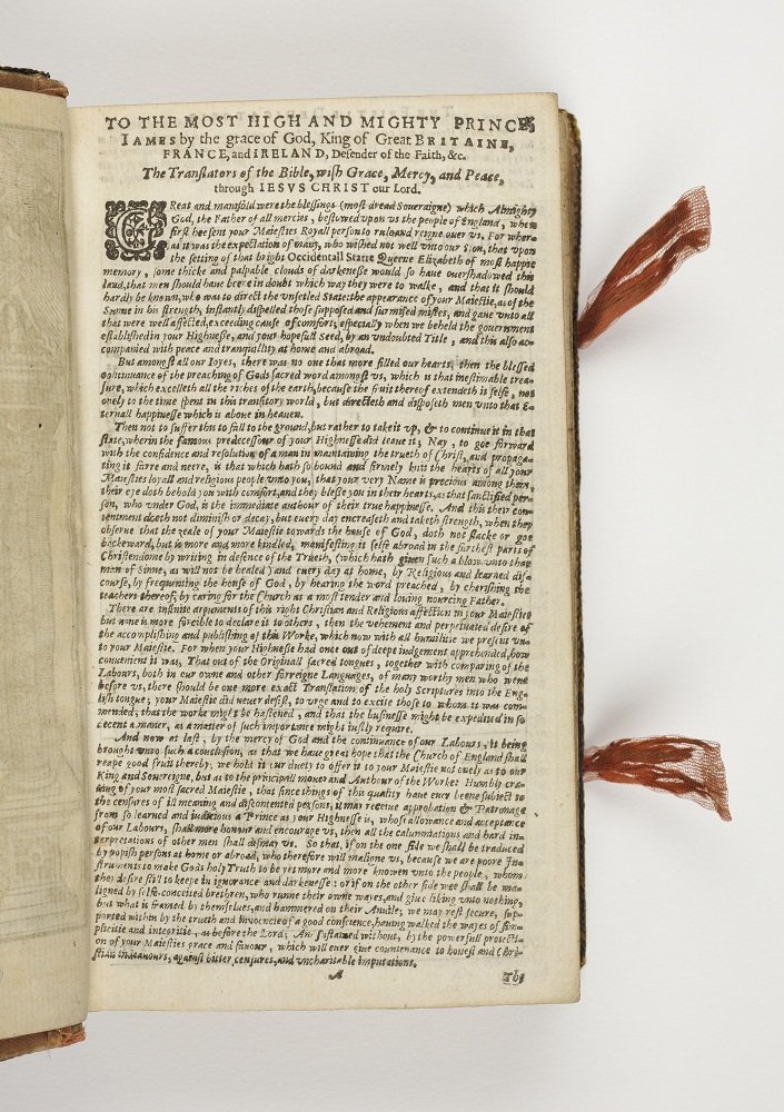 embroidered holy bible dedication page