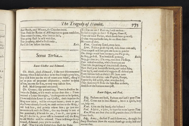 Third Folio misprint close up