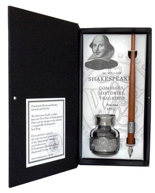 Shakespeare pen and inkwell