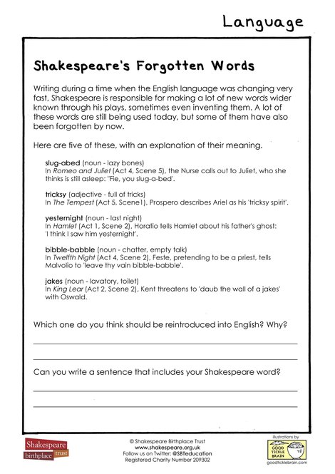 Shakespeare's Forgotten Words