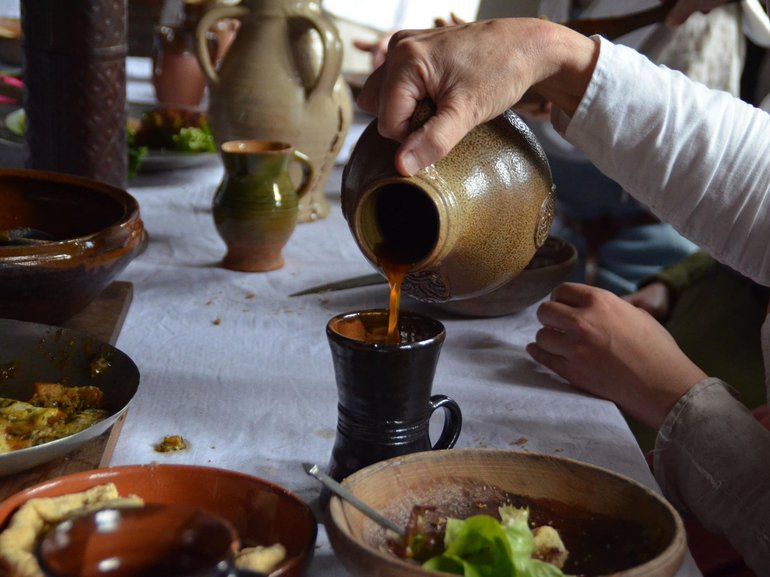 Spiced Apple Juice at Mary Arden's Farm
