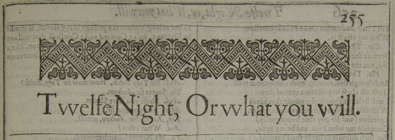 Twelfth Night First Folio